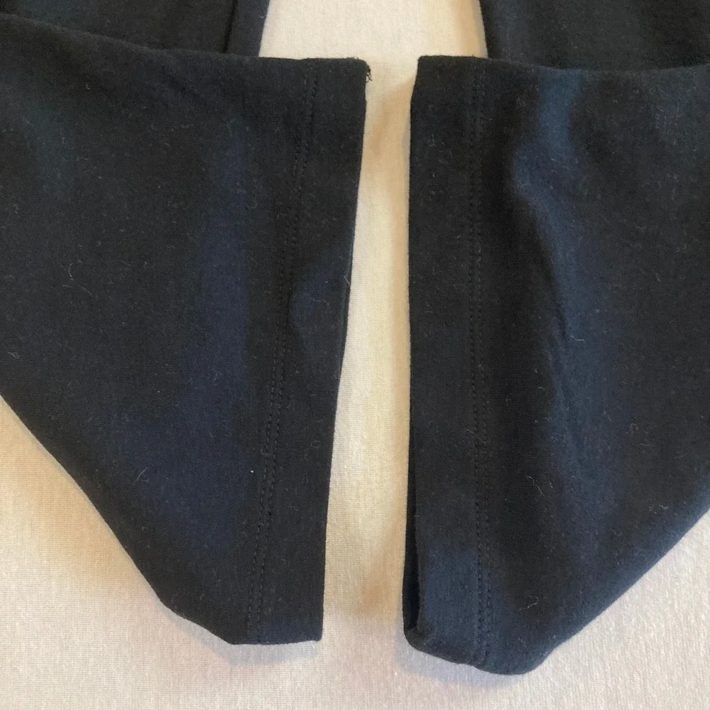 Eddie Bauer Womens M (28x20) Black Crop Drawstring Wide Leg Cotton Stretch